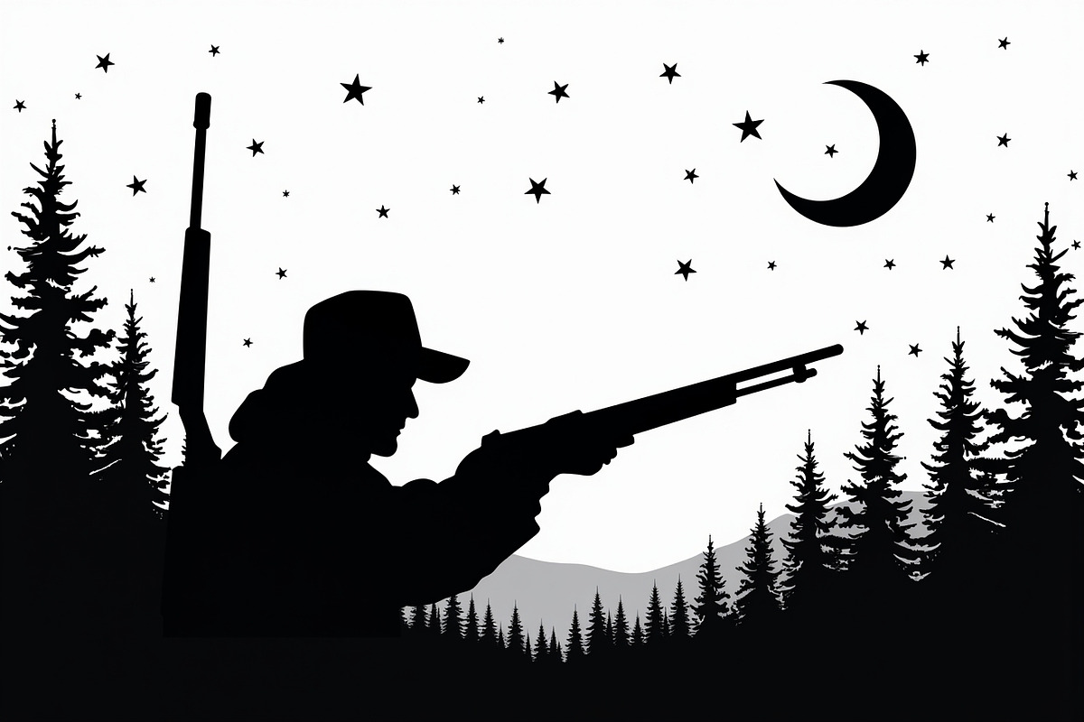 Camouflage Hunter Silhouette Vector, an Illustration by Amazin_art (Photo 3 of 10)