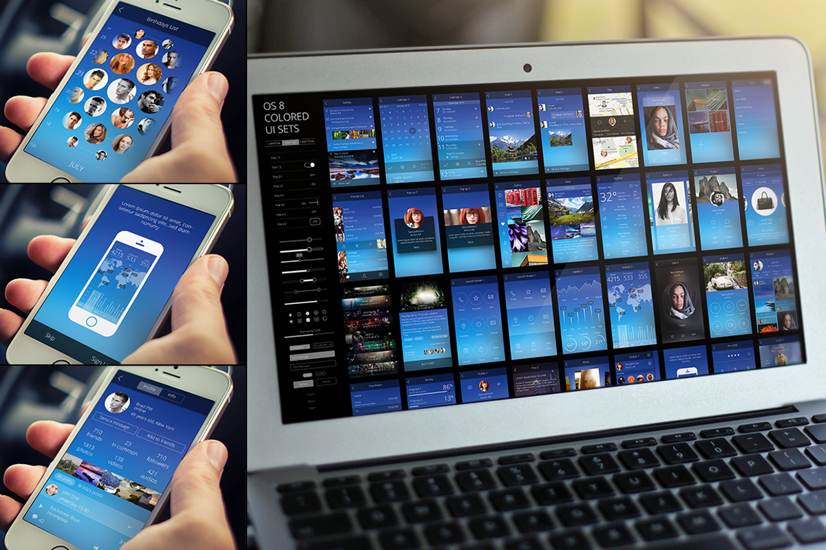 Colored UI Sets 21 Color, an UI Kit Template by Yuriy Kondratkov (Photo 2 of 5)