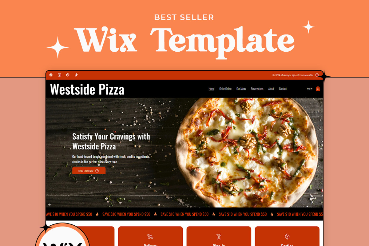Westside Pizza Wix Template, a Wix Template by Girl Boss From Home (Photo 5 of 8)