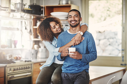 Her loving makes this a happy home, a Photo by Peopleimages.com