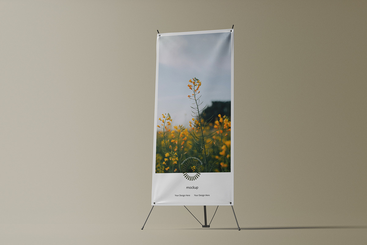 X Stand Banner Mockup, a Product Mockup by Akaimockup (Photo 4 of 5)