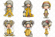 Whimsical Christmas Elf Clipart, an Illustration by Black Bird Studio (Thumbnail 5 of 6)