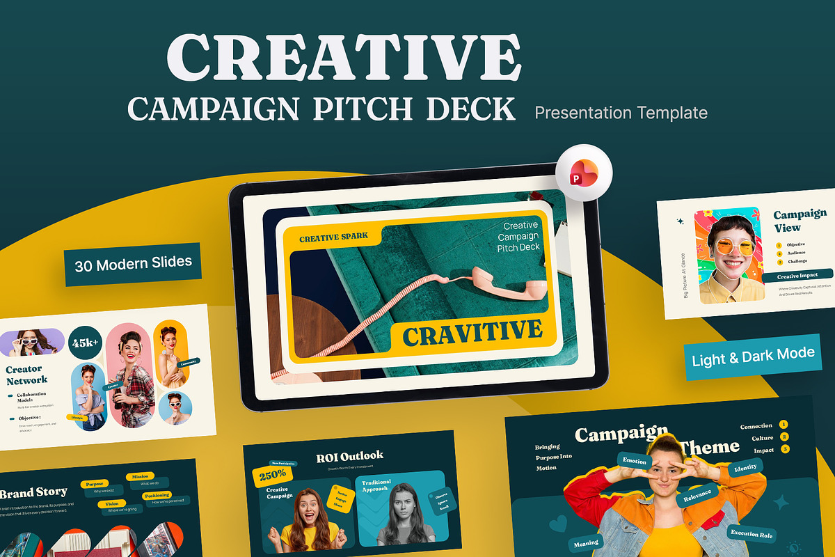 Creative Campaign PowerPoint, a Presentation Template by New Coral Design (Photo 1 of 6)