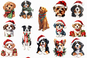 Christmas Dogs Clipart (PNG), an Animal Illustration by DesignBTF (Thumbnail 3 of 7)