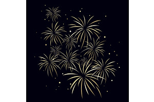 Fireworks explosion isolated, an Object Illustration by Toltemara
