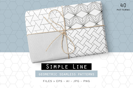Simple Line Geometric Patterns, a Pattern Graphic by Youandigraphics