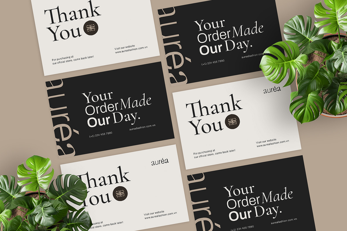 Aurea - Thank You Card, a Print Template by Fannan Studio (Photo 2 of 3)