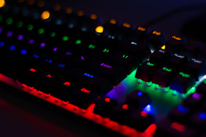 Mechanical gaming keyboard  rgb containing keyboard, photo, and gaming