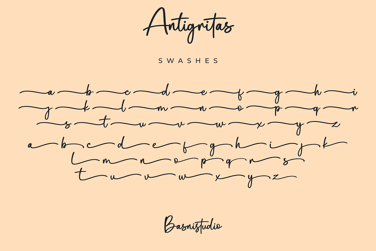 Antigritas – a Chic Handwritten Font, a Handwritten Font by Basnistudio (Photo 10 of 12)