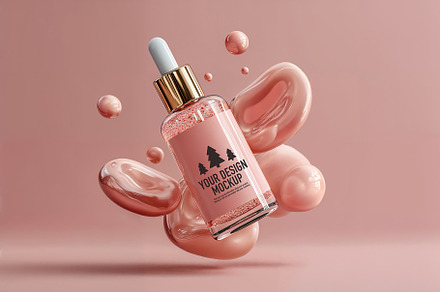 Elegant cosmetic product mockup