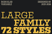 Rods; 72 Styles Slab Serif, a Slab Serif Font by Eko Bimantara (Thumbnail 2 of 17)
