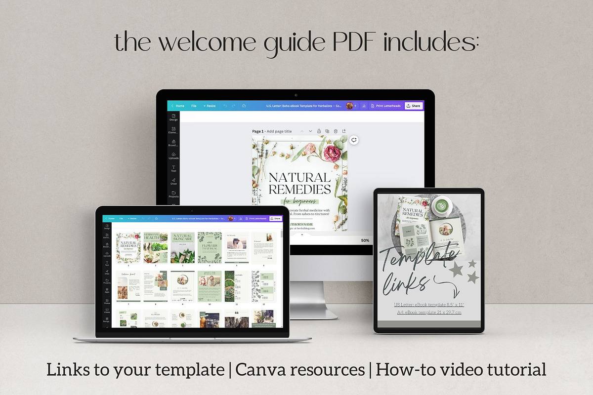 Boho eBook Template for Herbalists, a Magazine Template by Made by Melody (Photo 15 of 16)