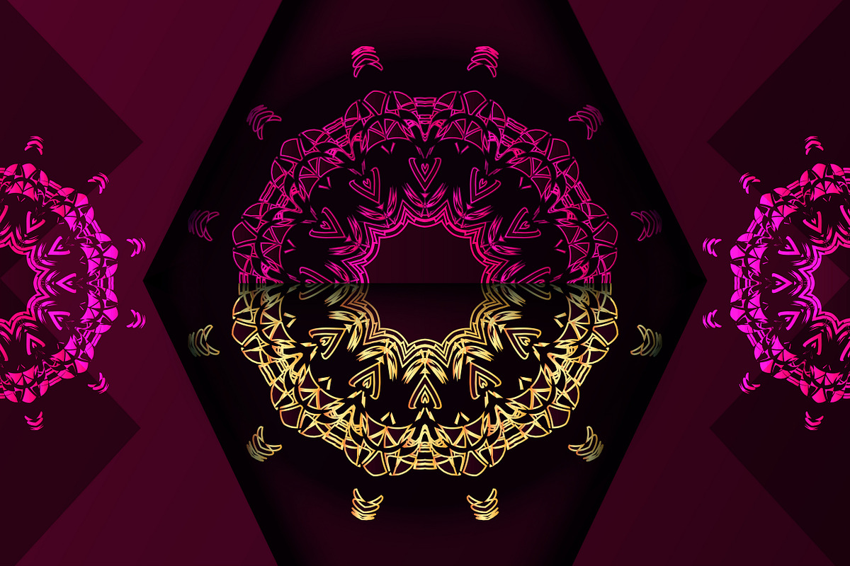 Mandala Oriental Floral art Bundle, a Background Graphic by NJ Himel (Photo 54 of 97)