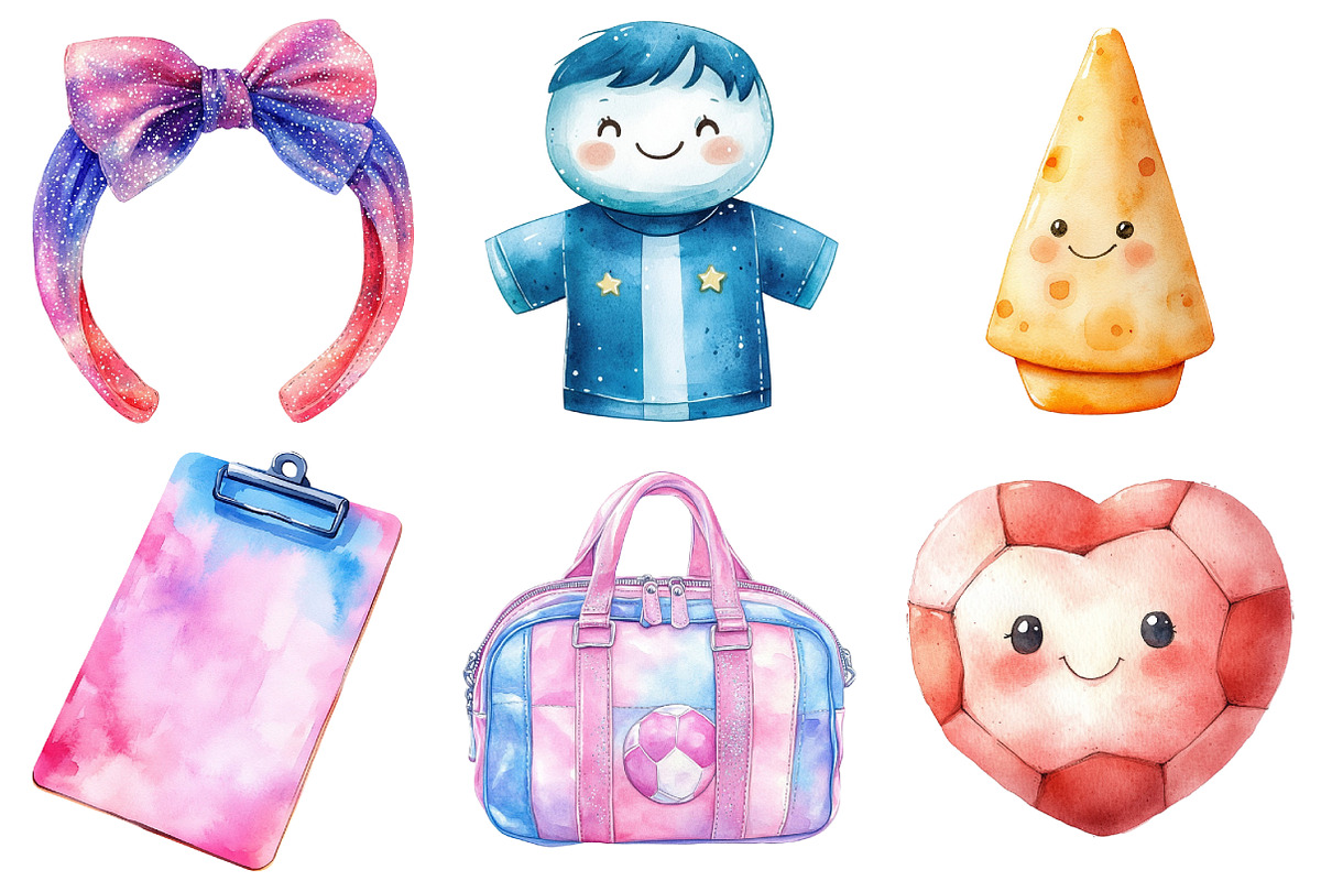 Watercolor Cute Soccer Clipart, an Illustration by Daily.Designs (Photo 3 of 5)