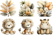 Safari animals watercolor clipart, an Illustration by Sublimation Artist (Thumbnail 5 of 7)