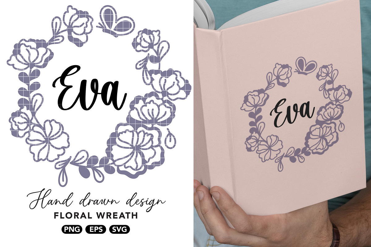 laurel wreath SVG, flower border, a Graphic by hanacrochetdesign (Photo 5 of 11)