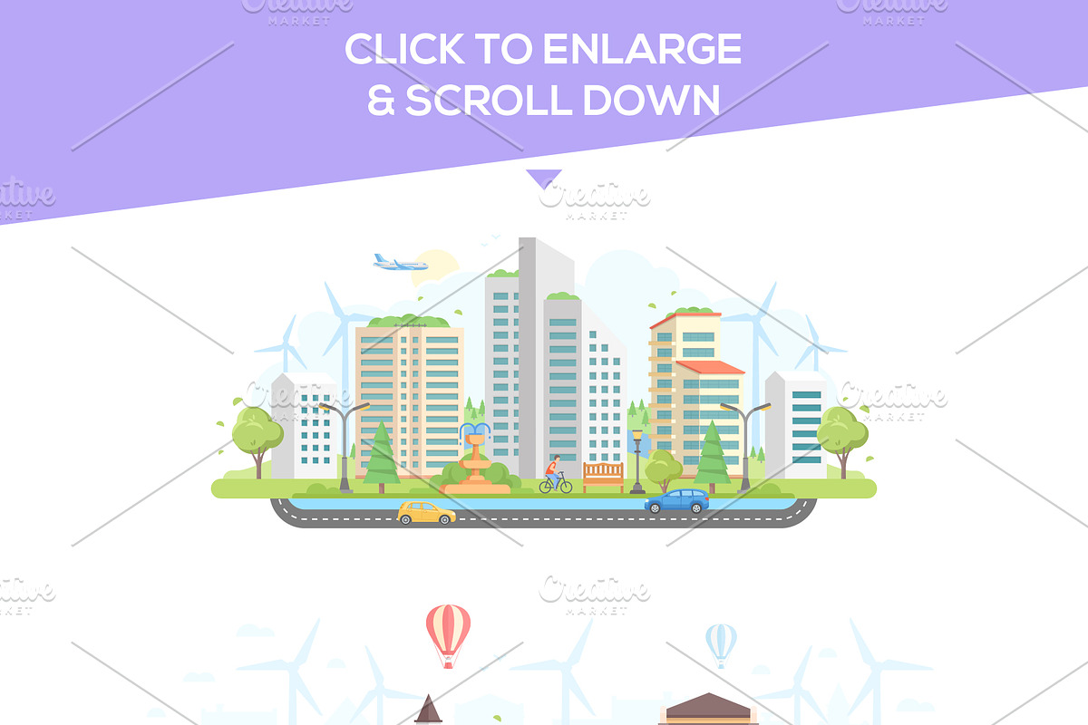 Eco city - flat design style set, an Illustration by Boyko Pictures (Photo 11 of 13)
