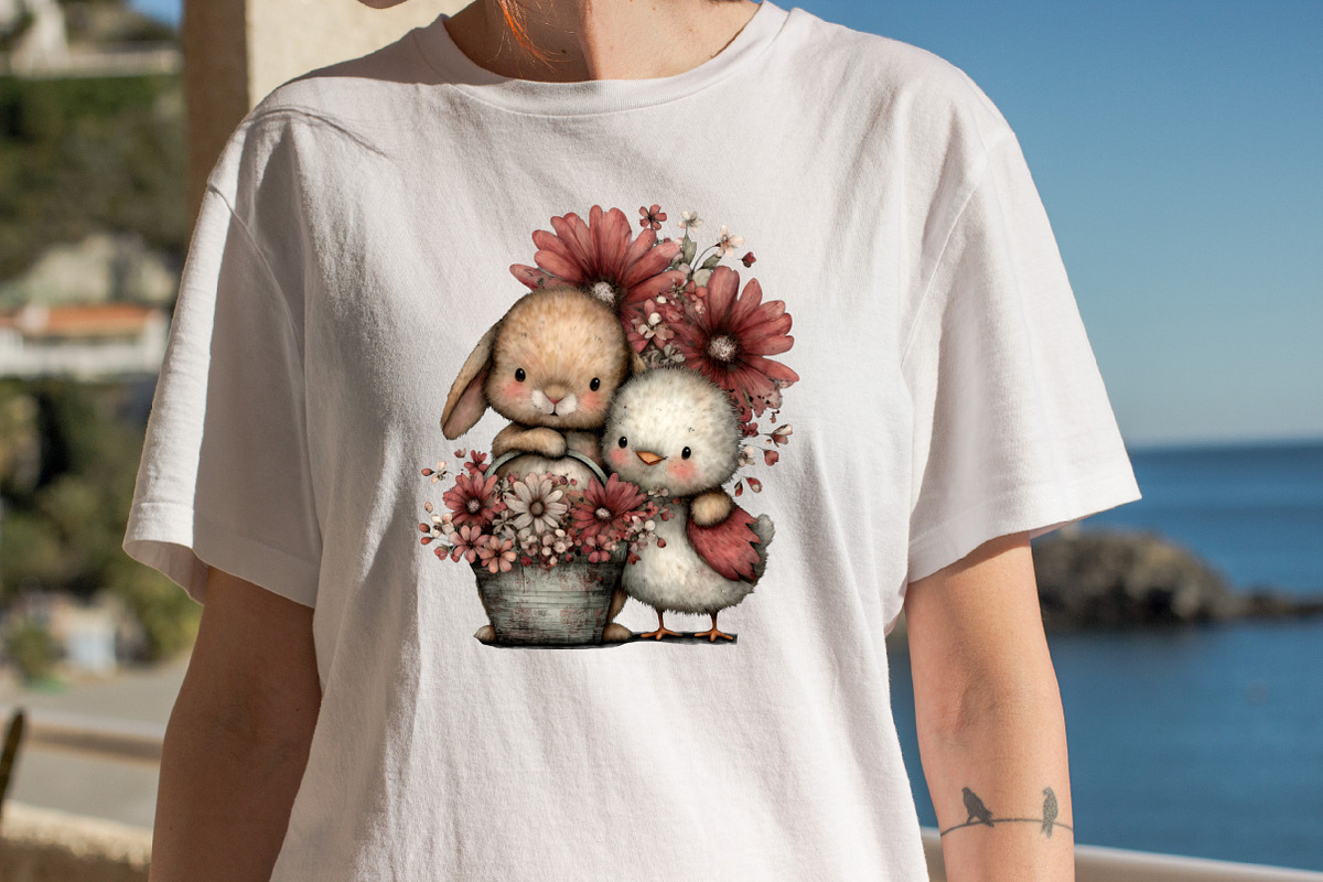 Whimsical Spring Animals Clipart Bun, an Illustration by SVGArt (Photo 6 of 7)