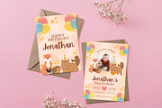 2 First Birthday Invitations Cute, a Templates & Theme by TemplateCastleStore (Thumbnail 3 of 9)
