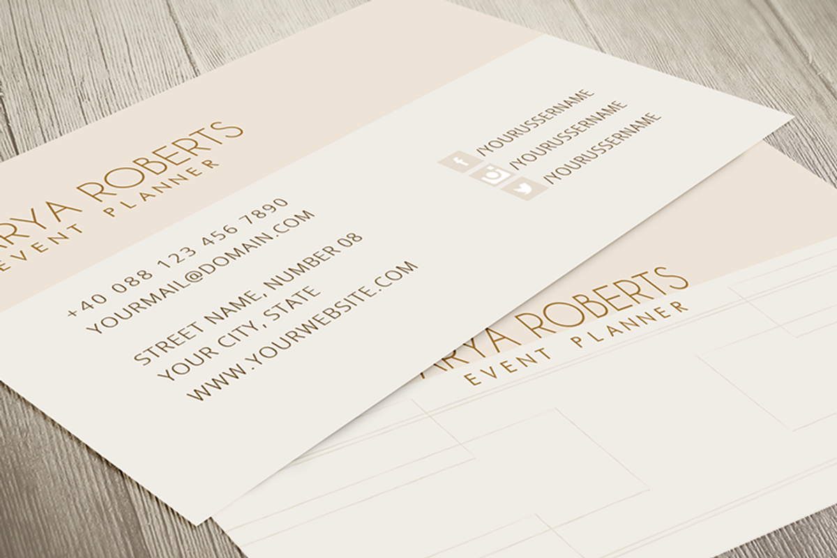 Event Planner - Business Card, a Business Card Template by Moon Starer Studio (Photo 2 of 2)