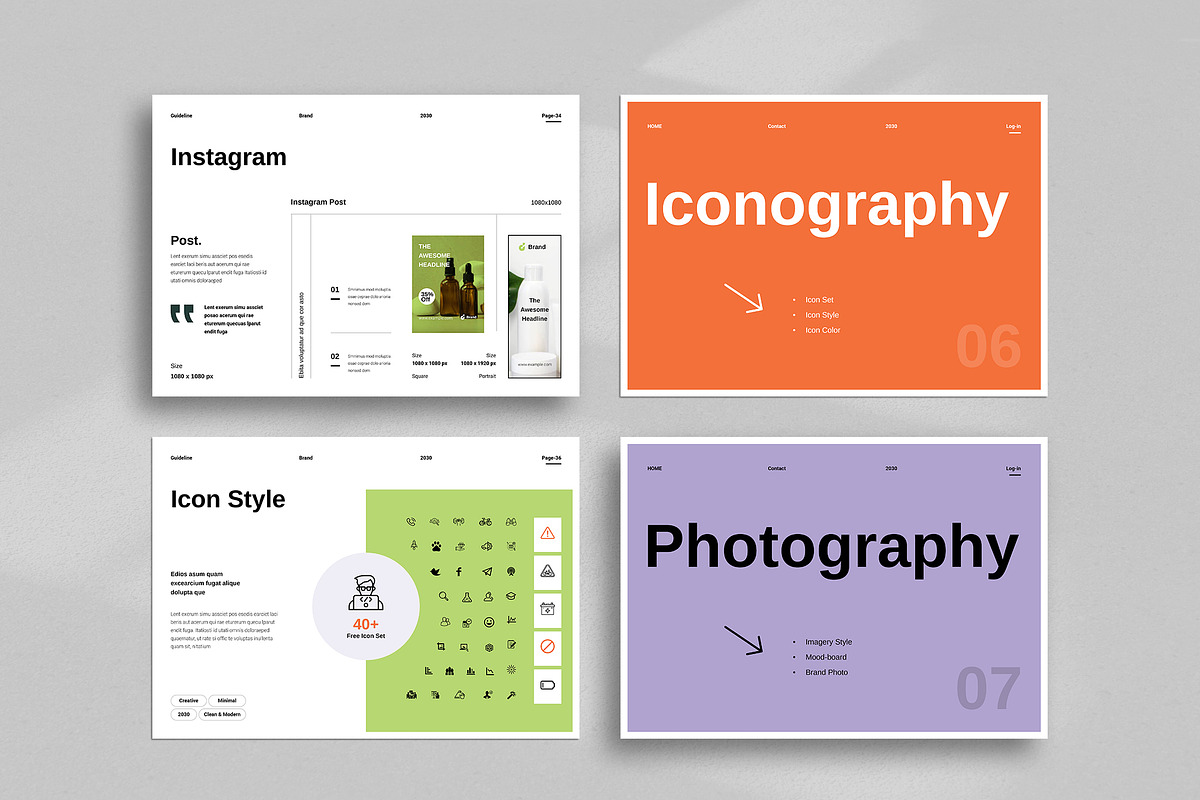 Brand Identity Guidelines Template, a Brochure Template by TemplateFolio-Shop (Photo 14 of 21)