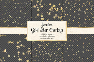 Seamless Gold Star Overlays