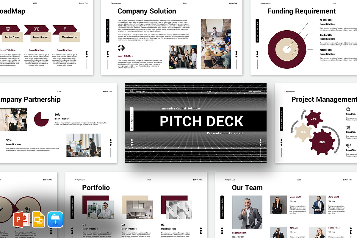 Pitch Deck Presentation 2025, a Presentation Template by Blackcloud_Creations (Photo 1 of 7)