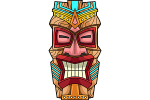 Majestic Tiki Mask, an Illustration by HitToon