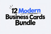 12 Modern Business Cards, a Business Card Template by Saman Osama (Thumbnail 1 of 5)