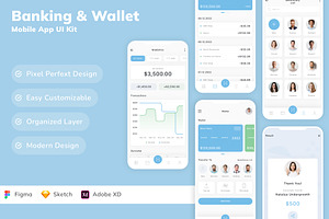 Banking & Wallet Mobile App UI Kit