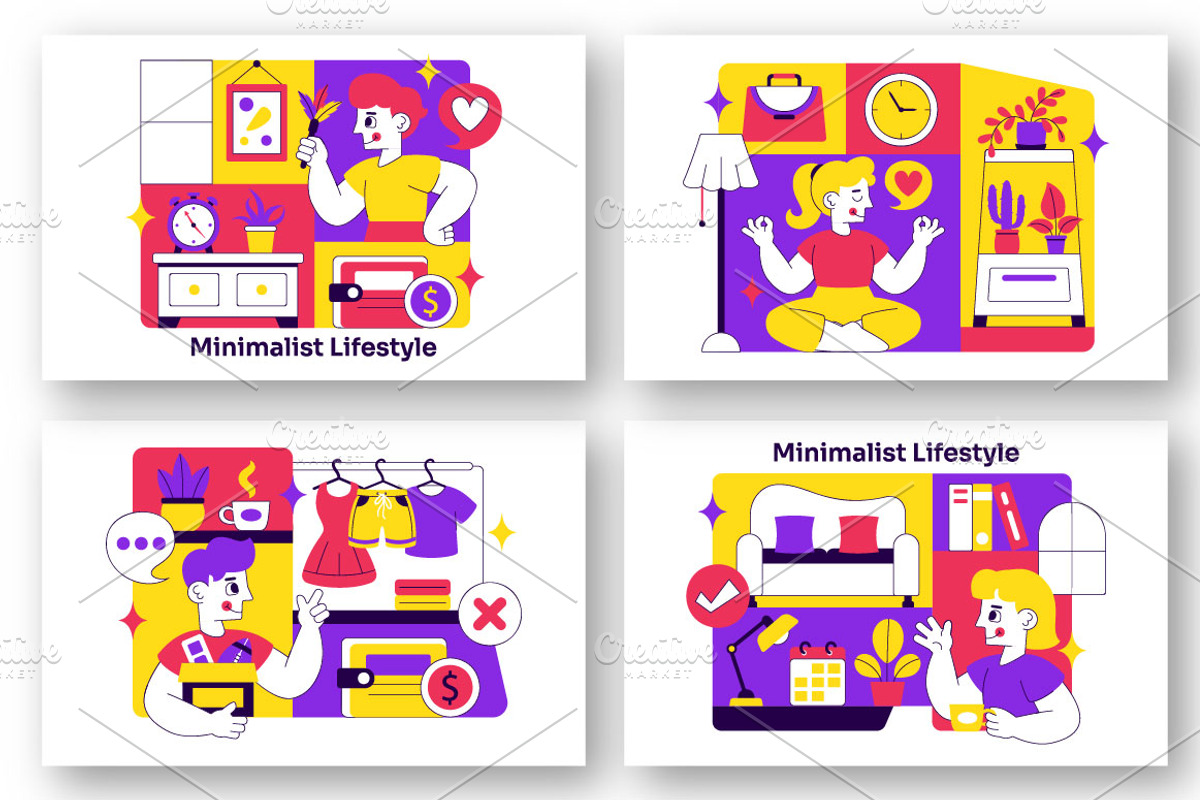 10 Minimalist Lifestyle Illustration, a Person Illustration by denayunebgt (Photo 2 of 4)