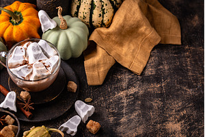 Halloween hot chocolat with ghost, a Food & Drink Photo by Yulia Furman