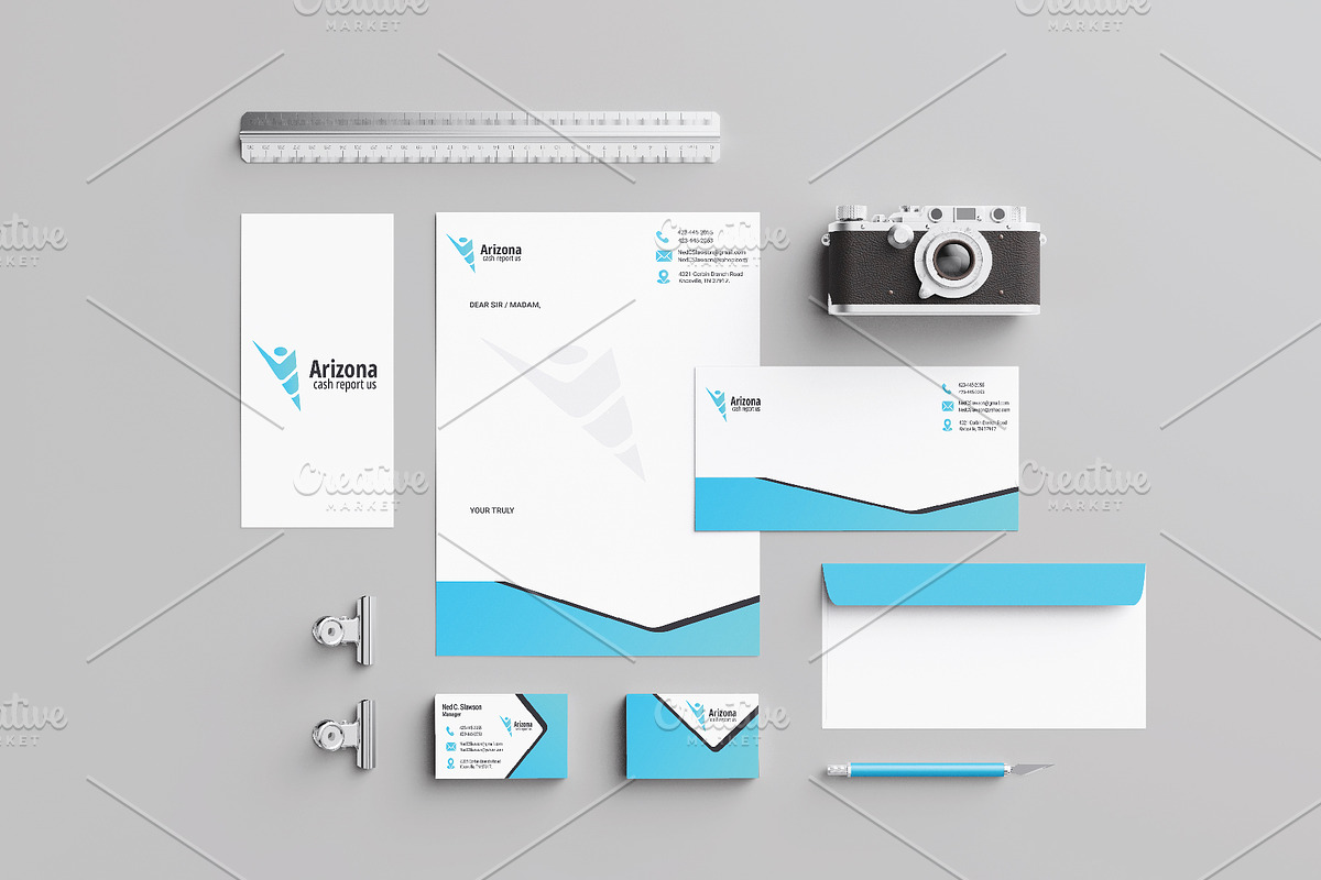 Professional Business Stationery, a Stationery Template by Design Fusion (Photo 1 of 4)