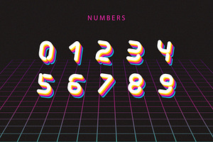 Vapor Dream Retro Futuristic Font