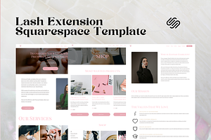 PureLash Studio Squarespace Template