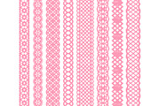 Pink Lace Borders Clipart & Vectors, an Illustration by Amanda Ilkov (Thumbnail 3 of 5)