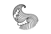 Oriental waves icon japan, an Object Illustration by Things for designers (Thumbnail 1 of 3)