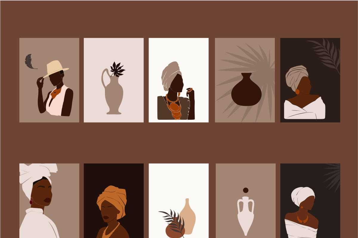 Collection of abstract women, black, a Work Illustration by Yana_mide (Photo 5 of 7)