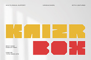 Kaizr Box -  Modern Bold Boxy Logo, a Sans Serif Font by Typia Nesia (Thumbnail 1 of 12)