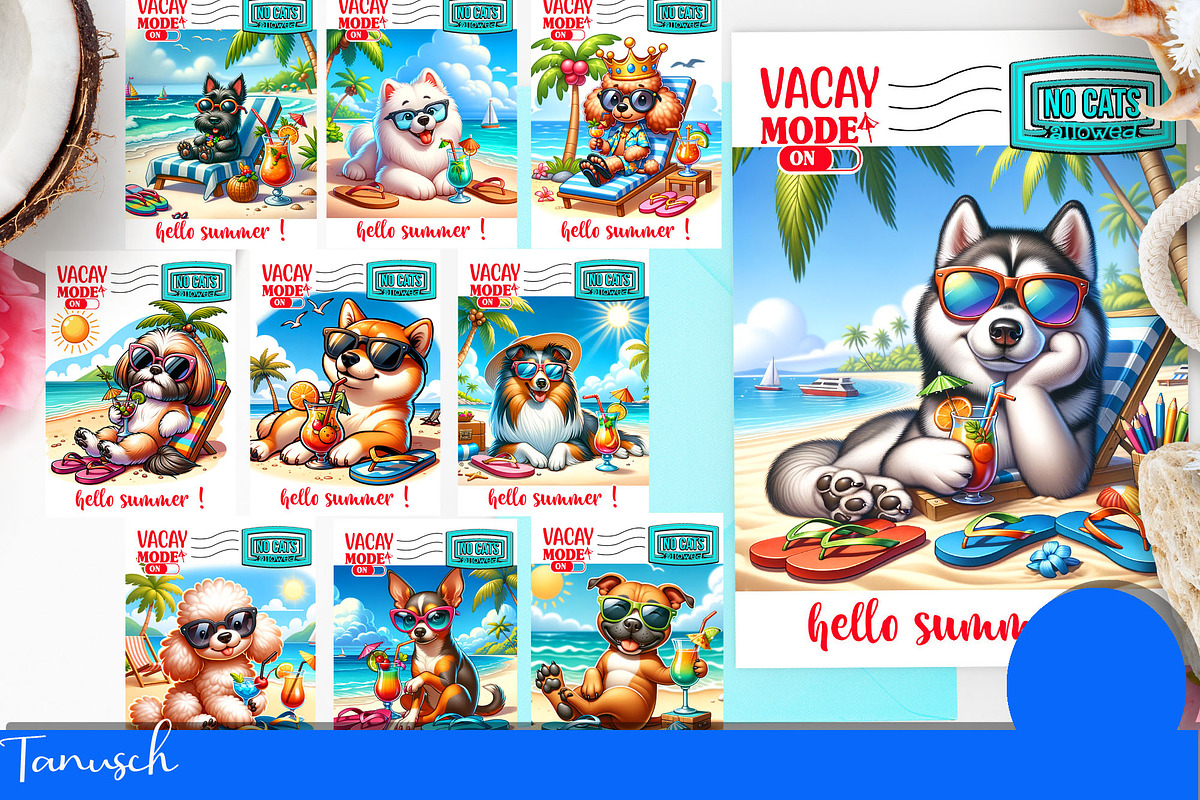 holiday dog breeds mega bundle, an Animal Illustration by TanuschArts (Photo 13 of 24)