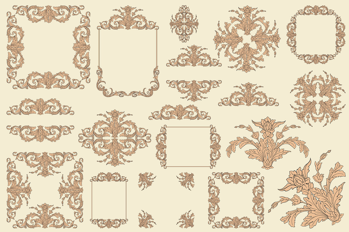 Vintage Frames And Borders hand draw, a Decorative Illustration by Samira (Photo 3 of 5)