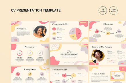 Abstract CV Keynote Presentation, a Presentation Template by E-Type