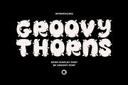 Groovy Thorns - Spiny Display Font, a Symbol Font by GroovyFontCo (Thumbnail 1 of 8)