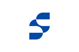 modern blue letter S logo, a Branding & Logo Template by Rasagama Studio