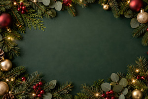 Dark-background Christmas decor