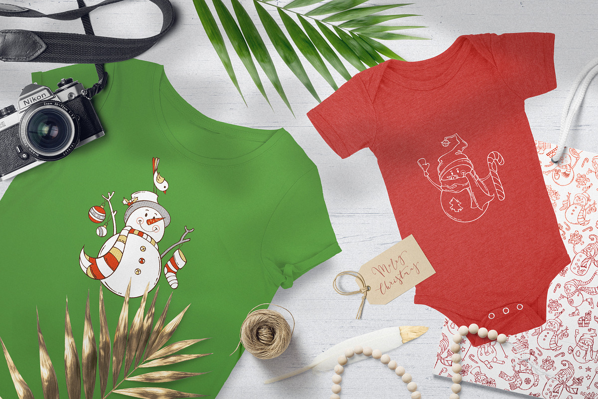 Cute Snowmen Set, a Decorative Illustration by MaljukArt (Photo 13 of 14)