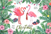 Watercolor Tropical Christmas, a Graphic by Natikka Art (Thumbnail 1 of 5)