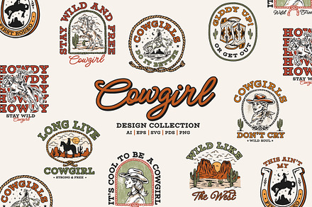 Cowgirl Design Collection, an Illustration by cd-design.co