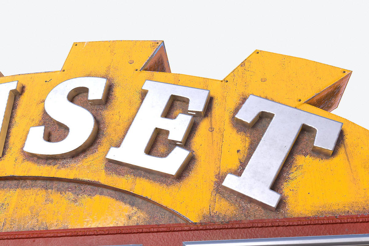 Motorway Motel Sign PBR, an Architecture 3D Model by Daniel Mikulik (Photo 10 of 11)