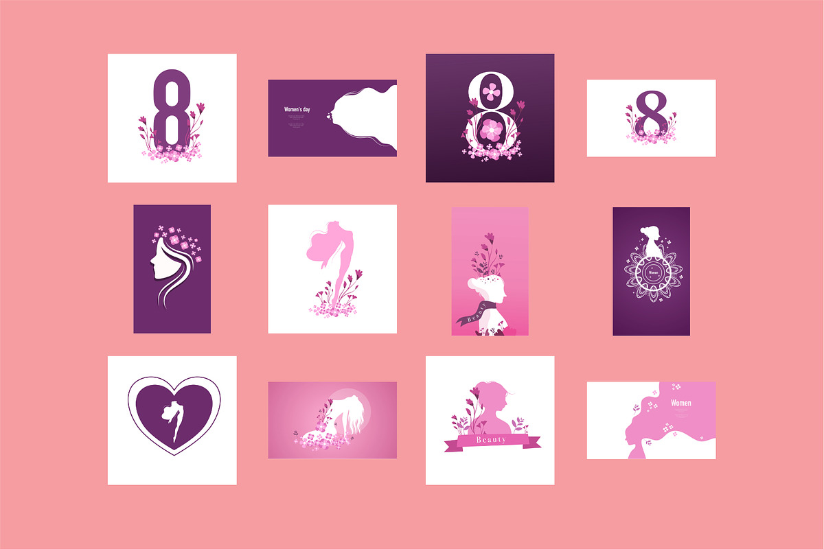 Women's day 8 march background, a Decorative Illustration by foxndeer (Photo 4 of 4)